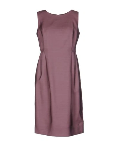 Shop Jil Sander Knee-length Dress In Purple