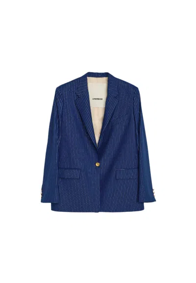 Apaperkid Blazer Woman  Gessato Over In Blue