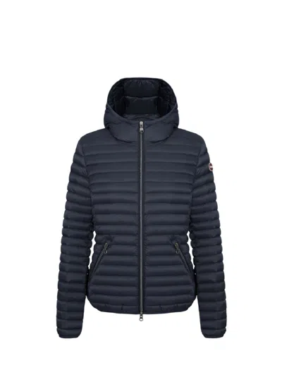 Colmar Hooded Water Repellent Down Recycled Nylon Puffer Jacket In Navy-dark Steel