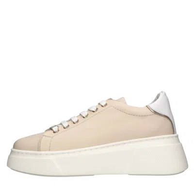 Liu •jo Woman Sneakers Beige Size 8 Leather In Beige Chari