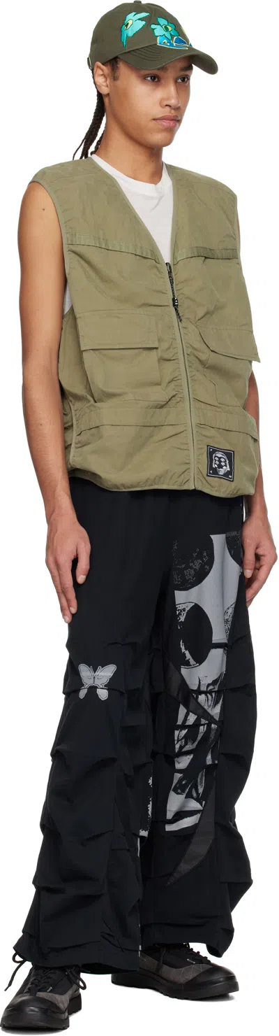 Perks And Mini Khaki Waxing Crescent Reversible Vest In Khaki