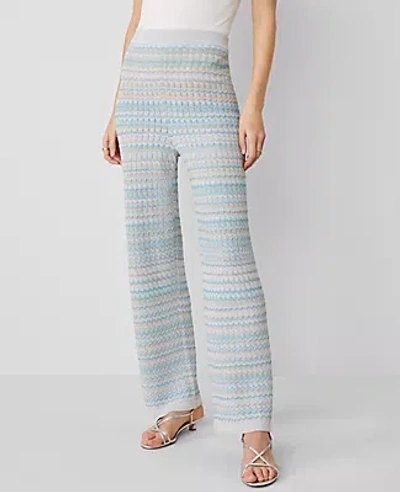 Ann Taylor The Petite Pull-on Wide-leg Sweater Pant In Multi