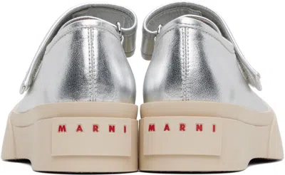Marni Pablo Mary Jane Chunky Sneakers In 00n20 Silver