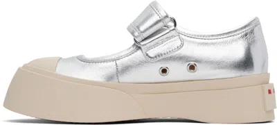 Marni Pablo Mary Jane Chunky Sneakers In 00n20 Silver