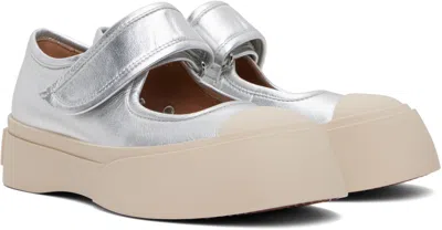 Marni Pablo Mary Jane Chunky Sneakers In 00n20 Silver