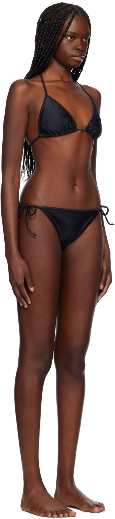 Maison Kitsuné Black Baby Fox Bikini In Black