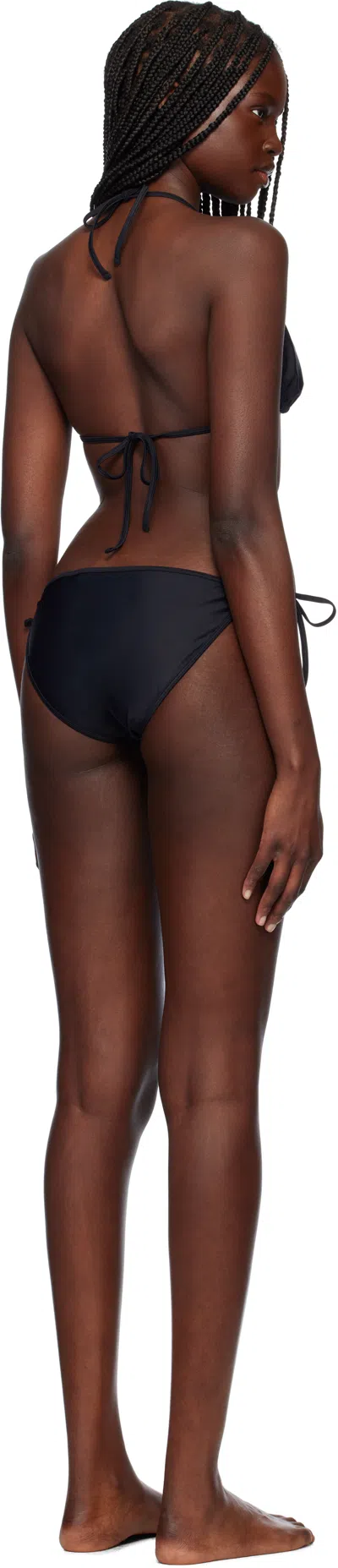 Maison Kitsuné Black Baby Fox Bikini In Black