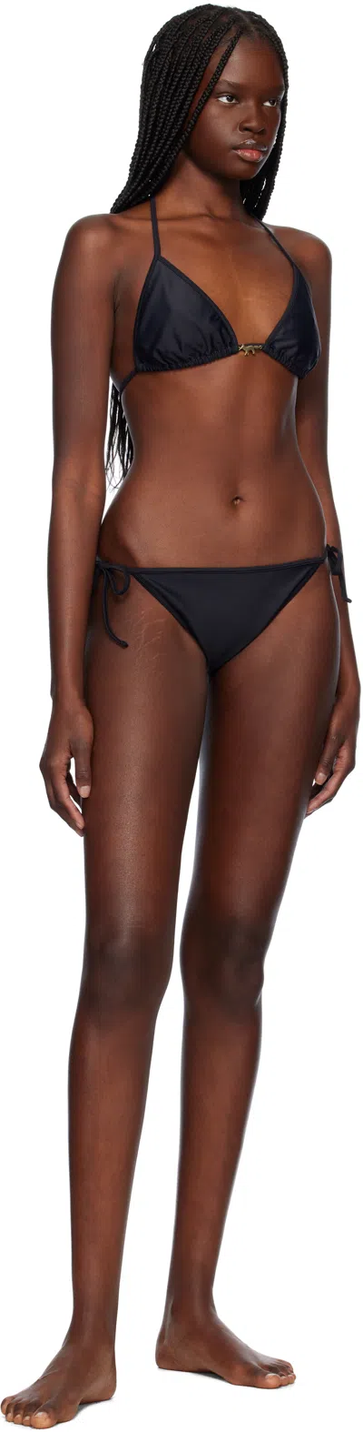 Maison Kitsuné Black Baby Fox Bikini In Black