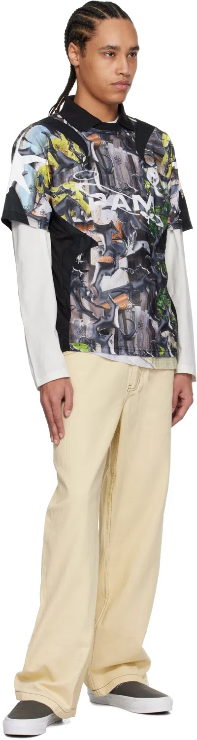 Perks And Mini Beige Alto Jeans In Ecru