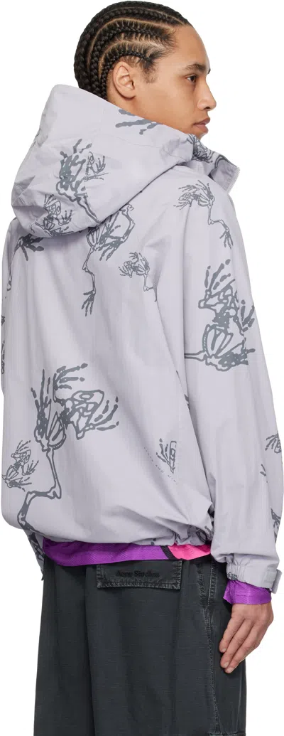 Perks And Mini Gray Dem Bones Light Weight Jacket In Grey