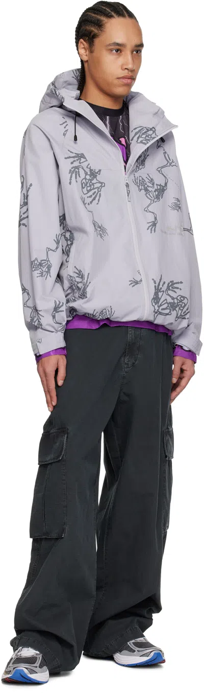 Perks And Mini Gray Dem Bones Light Weight Jacket In Grey