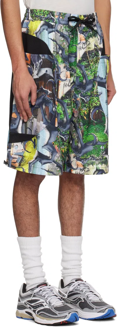 Perks And Mini Multicolor 'p.a.m.' Real Tree Mesh Shorts In Aop