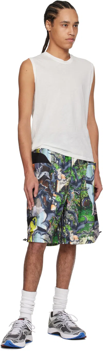 Perks And Mini Multicolor 'p.a.m.' Real Tree Mesh Shorts In Aop