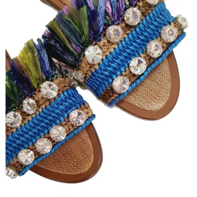 Dolce & Gabbana Multicolor Leather Di Lambskin Sandal In Multicolor