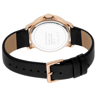 Esprit Rose Gold Leather Women's Watch In Rose Gold