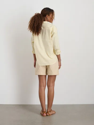 Alex Mill Jo Shirt In Sammy Stripe In White/yellow