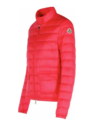 Moncler Lans Down Jacket In Burgundy