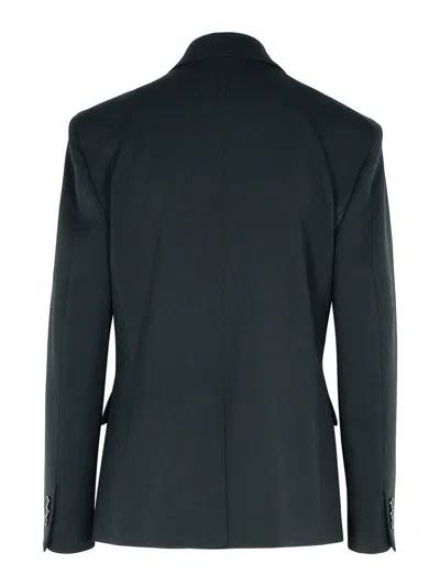 Msgm Buttoned Cuffs Flap Pockets Jacket In Black
