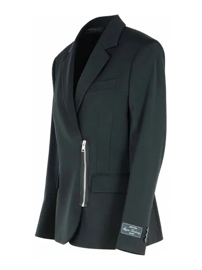 Msgm Buttoned Cuffs Flap Pockets Jacket In Black