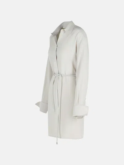 Sportmax Oversized Shirt Dress In Silver