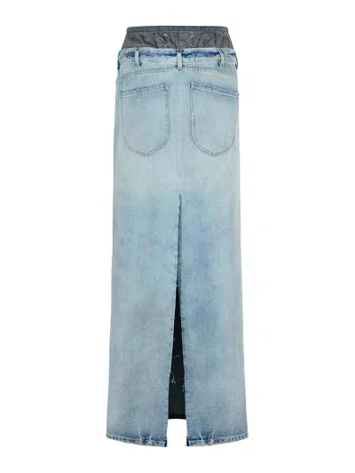 Maison Margiela Women's Denim Skirt In Light Blue