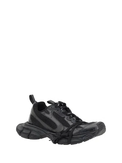 Balenciaga Men Black Mesh And Polyurethane 3xl Sneakers In Black