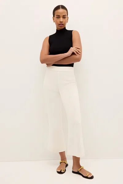 Marie Oliver Mia Kick Flare Crop Pant In Oyster In Bone
