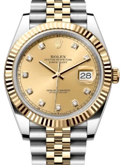 Pre-owned Rolex  Datejust 41mm In Gold