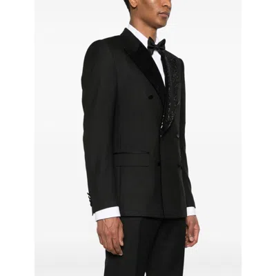 Dolce & Gabbana Sequin-lapel Double-breasted Blazer