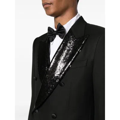 Dolce & Gabbana Sequin-lapel Double-breasted Blazer