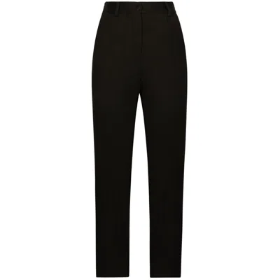 Dolce & Gabbana High-waisted Wool Cigarette Pants