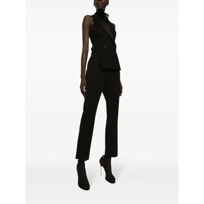 Dolce & Gabbana High-waisted Wool Cigarette Pants