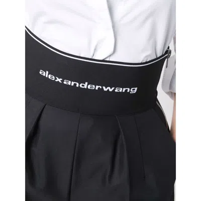 Alexander Wang High Waisted Shorts With Exposed Zipper And Logo Elastic