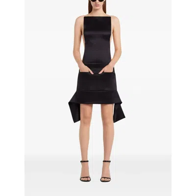 Courrèges Reversed Belt Satin Mini Skirt
