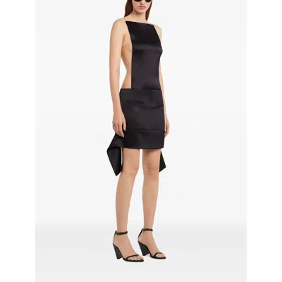 Courrèges Reversed Belt Satin Mini Skirt