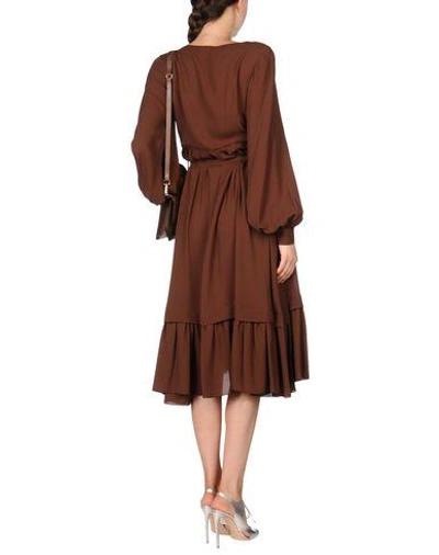 Shop Michael Kors Knee-length Dress In Cocoa