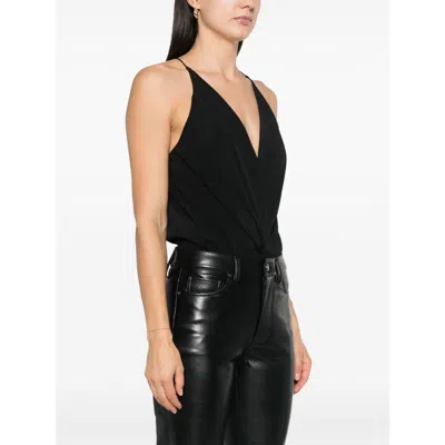 Anine Bing Black Cross-body In Stretch Fabric