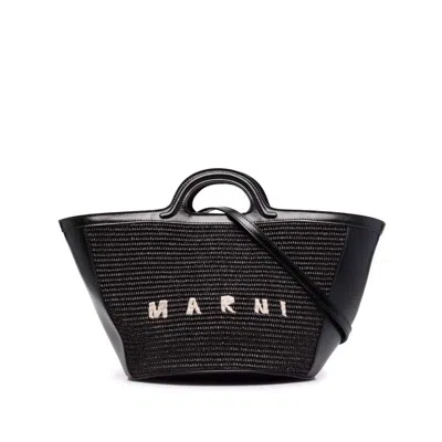 Marni Chic Mini Tropicalia Handbag For Women In Black