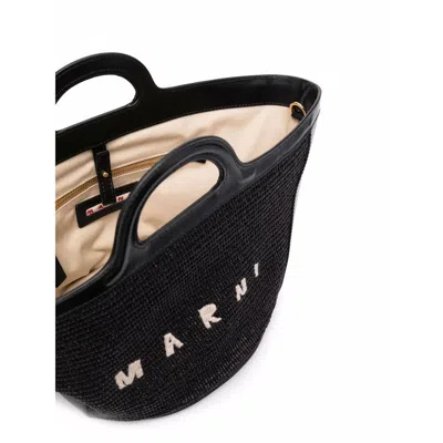 Marni Chic Mini Tropicalia Handbag For Women In Black