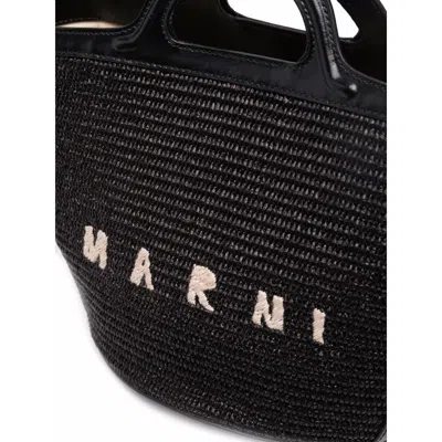 Marni Chic Mini Tropicalia Handbag For Women In Black