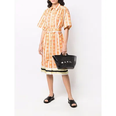 Marni Chic Mini Tropicalia Handbag For Women In Black