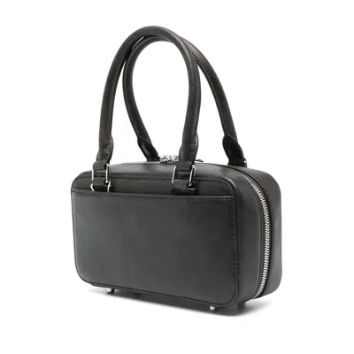 Self-portrait Distressed Black Mini Tote Bag In Black