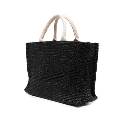 Marni Natural Raffia Effect Fabric Large Tote Bag