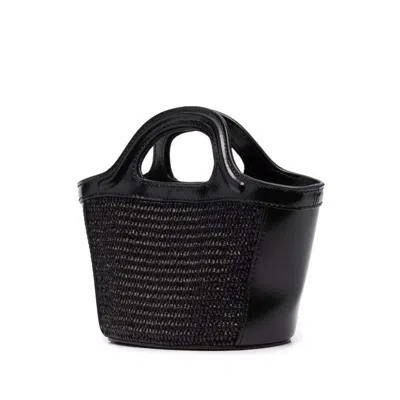Marni Tropicalia Structured Shoulder Bag With Raffia Panels