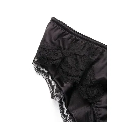 Dolce & Gabbana Satin Lace-trim Brazilian Briefs