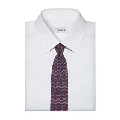 Ferragamo Gancini Print Silk Tie
