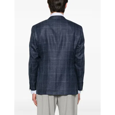 Canali Grid-pattern Blazer