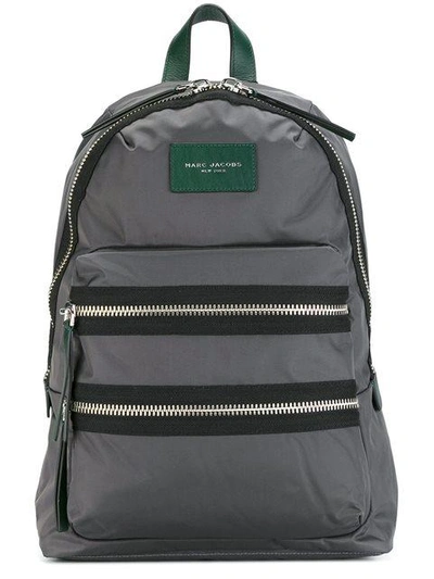 Marc Jacobs Biker Color Block Nylon Backpack In Shadow/silver
