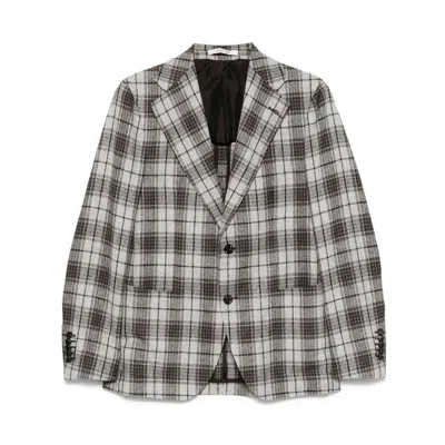 Tagliatore Brown  White Jackets