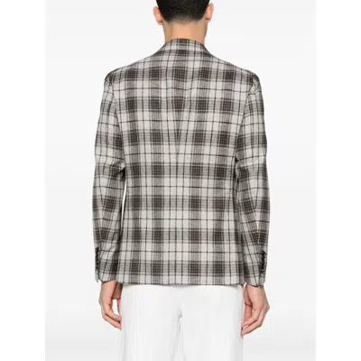 Tagliatore Brown  White Jackets